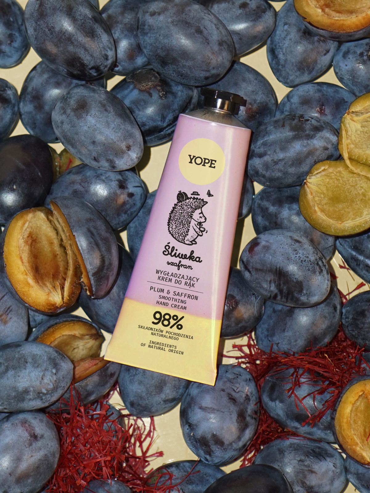 Natural Smoothing Hand Cream Plum & Saffron