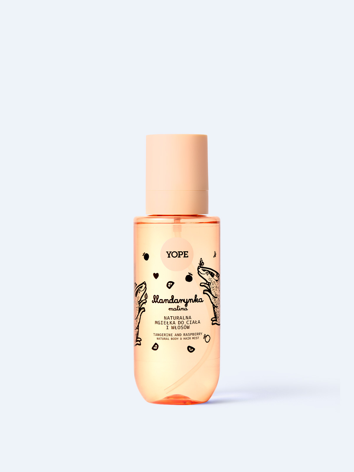 Natural Body & Hair Mist Tangerine and raspberry