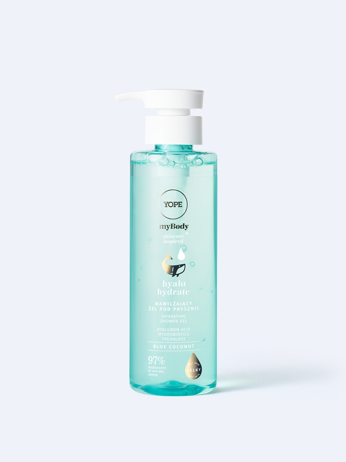 Moisturizing shower gel for dehydrated skin requiring intensive moisturization gel Hyalu Hydrate myBODY