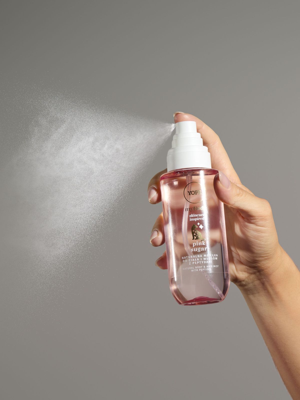 Natural Body & Hair Mist with Peptides Pink Sugar