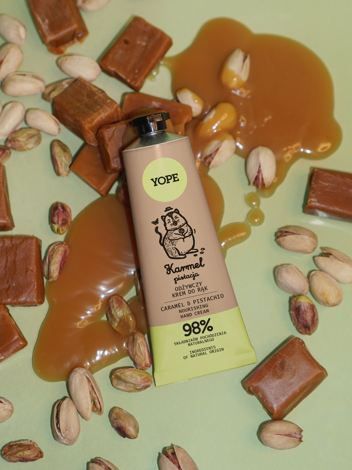 Natural Nourishing Hand Cream Caramel & Pistachio
