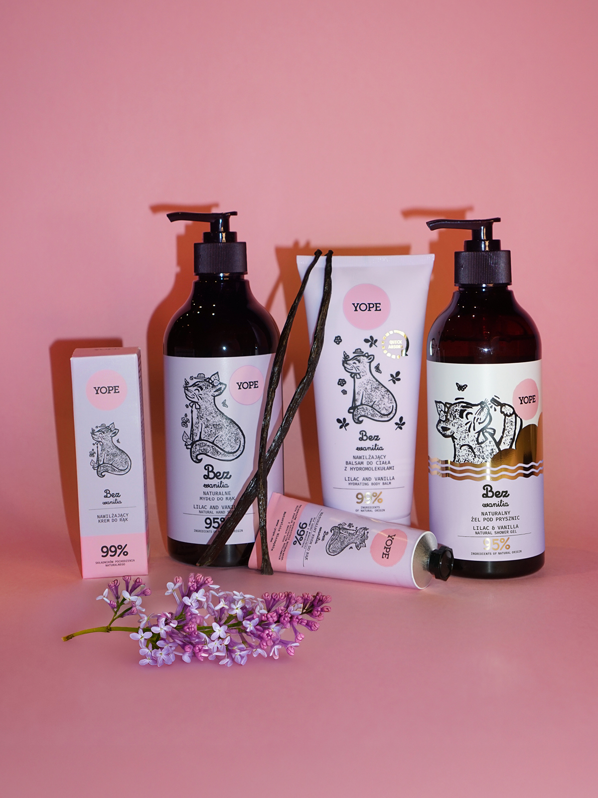 Moisturising Body Lotion with Hydromolecules Lilac & Vanilla