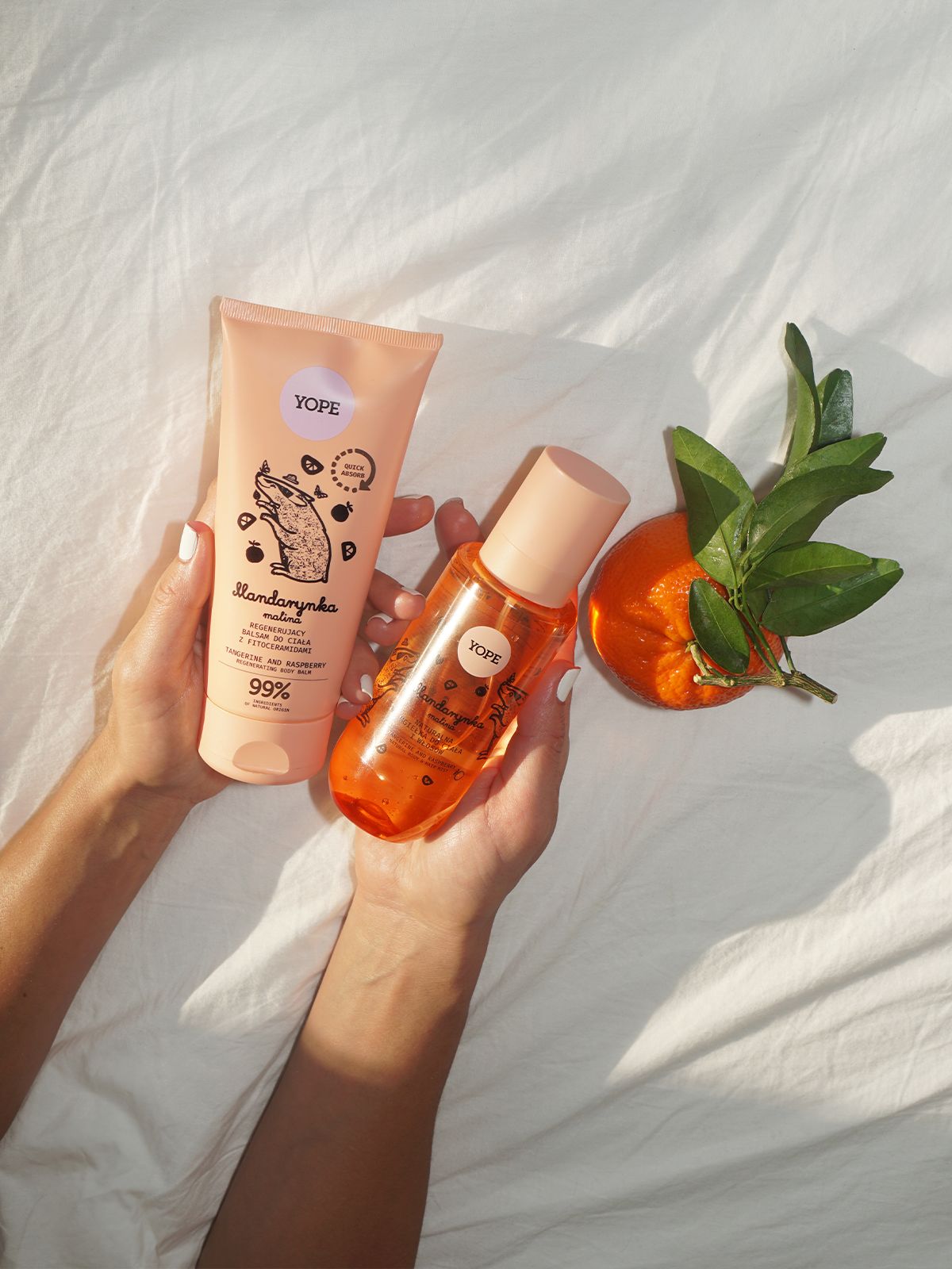 Natural Body & Hair Mist Tangerine and raspberry
