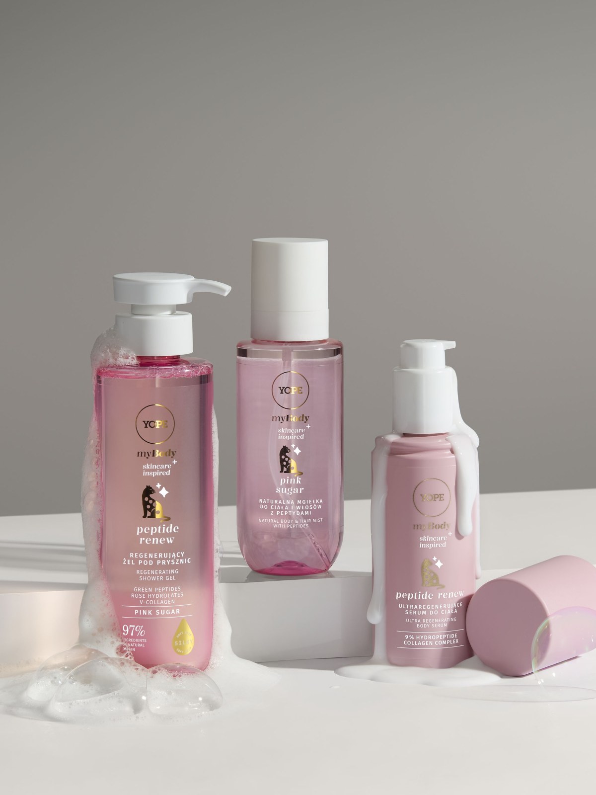 Regenerating Body Care Gift Set myBODY PEPTIDE RENEW Pink Sugar 