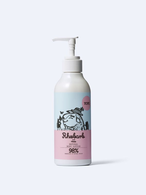 Rhubarb and rose natural hand and body lotion