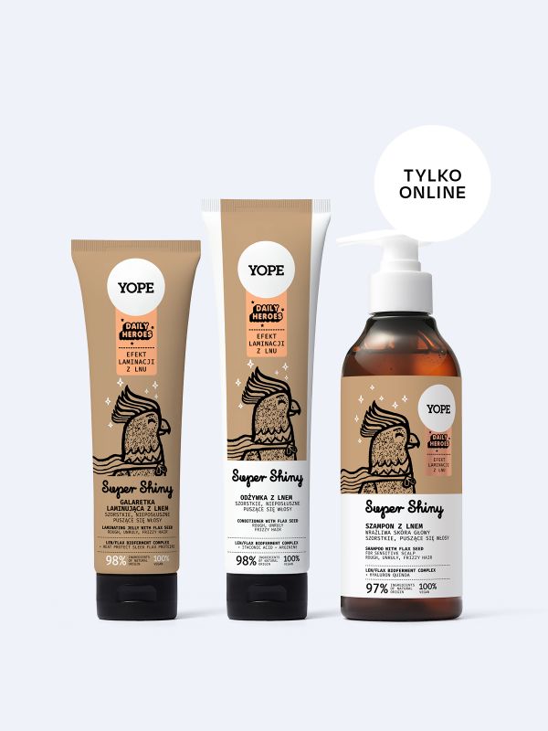 Super Shiny care set for rough, frizzy hair