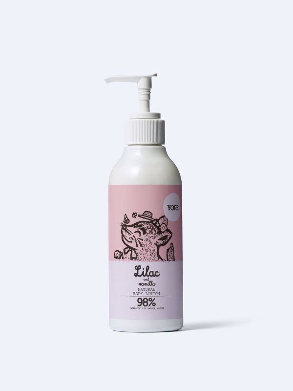 Lilac and vanilla natural hand and body lotion