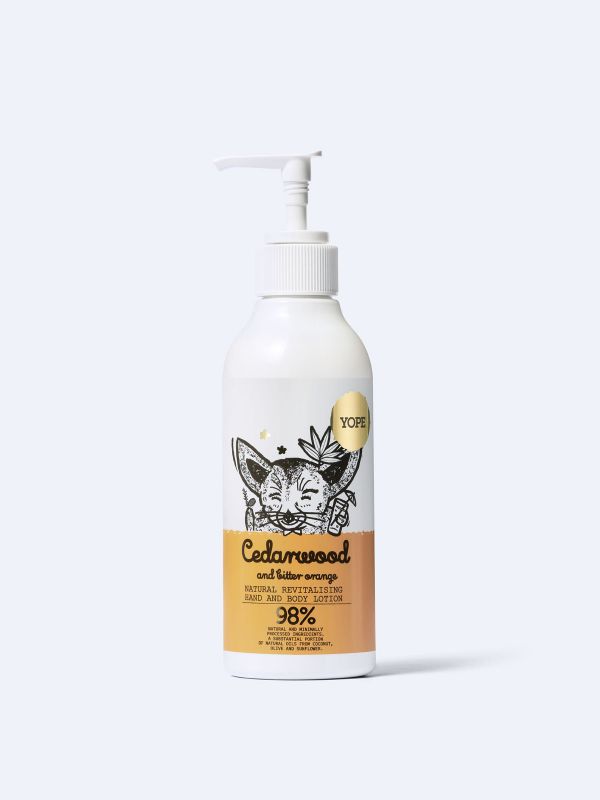 Cedarwood and bitter orange natural hand and body lotion